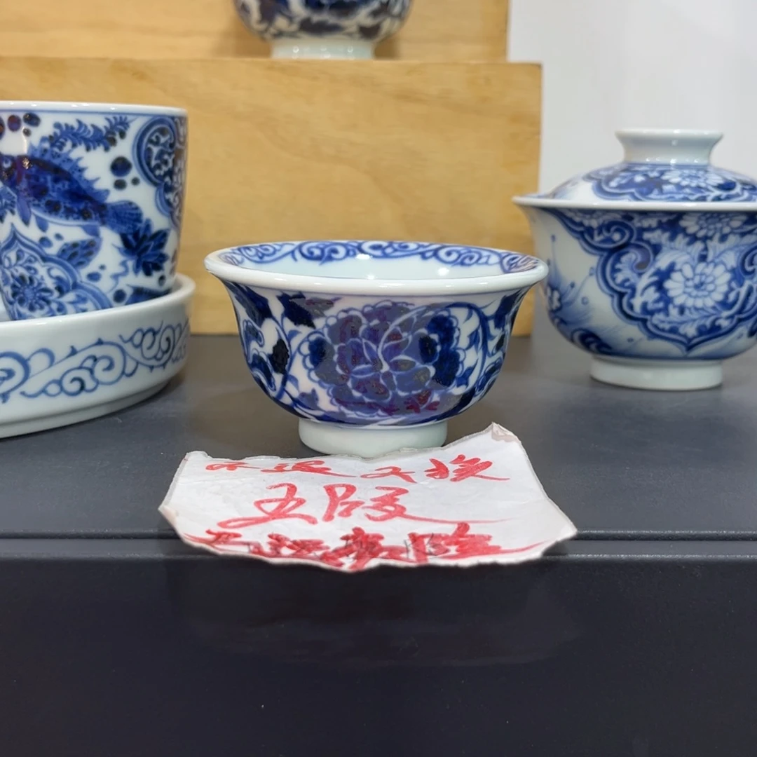 无**阳手绘仿元牡丹小压手