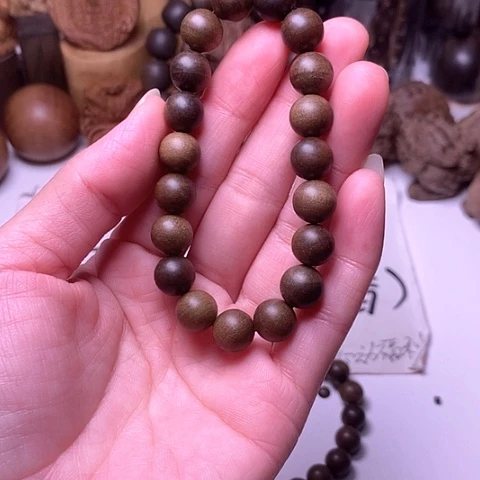 檀香木手串/手链檀香阴沉1.0/19虎皮满纹