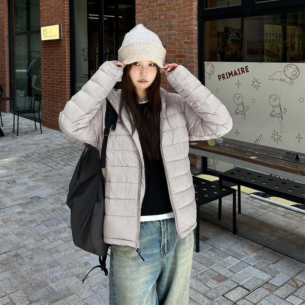 D YANGJUN【年中福利】 2024冬季新款轻薄排骨连帽短款保暖外套