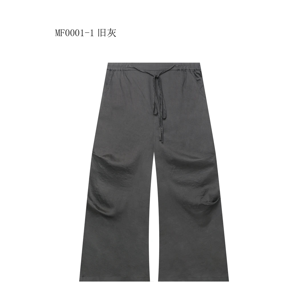 【麻訪家】MF0001-1旧灰复古文艺简约宽松显瘦百搭休闲裤