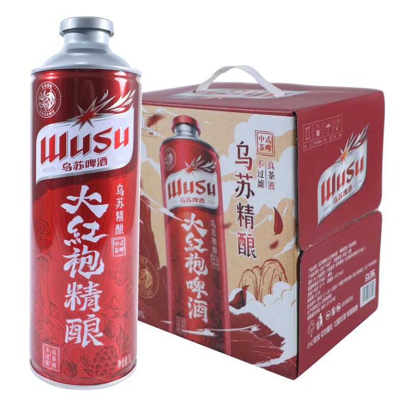 乌苏大红袍精酿中式茶啤1L*1瓶装
