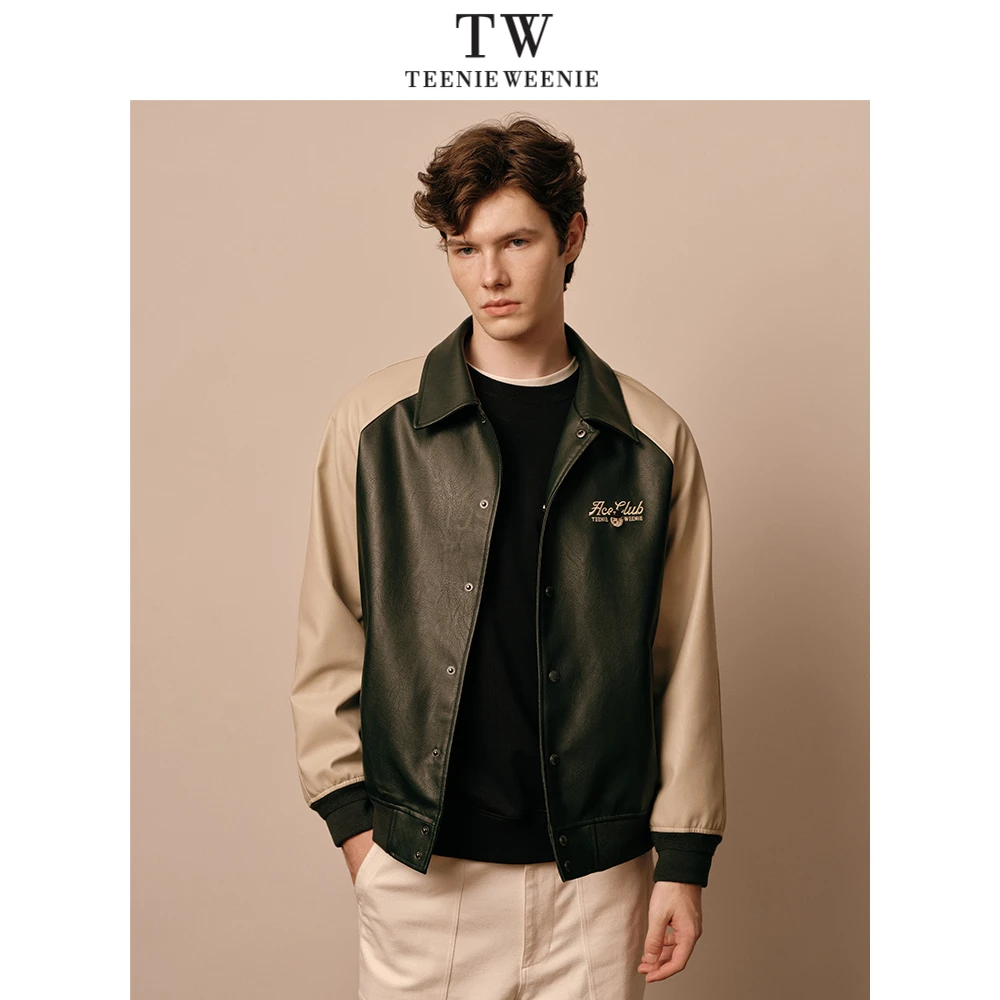 TeenieWeenie小熊男装撞色夹克学院拼接酷感时尚外套TNJJ255101N