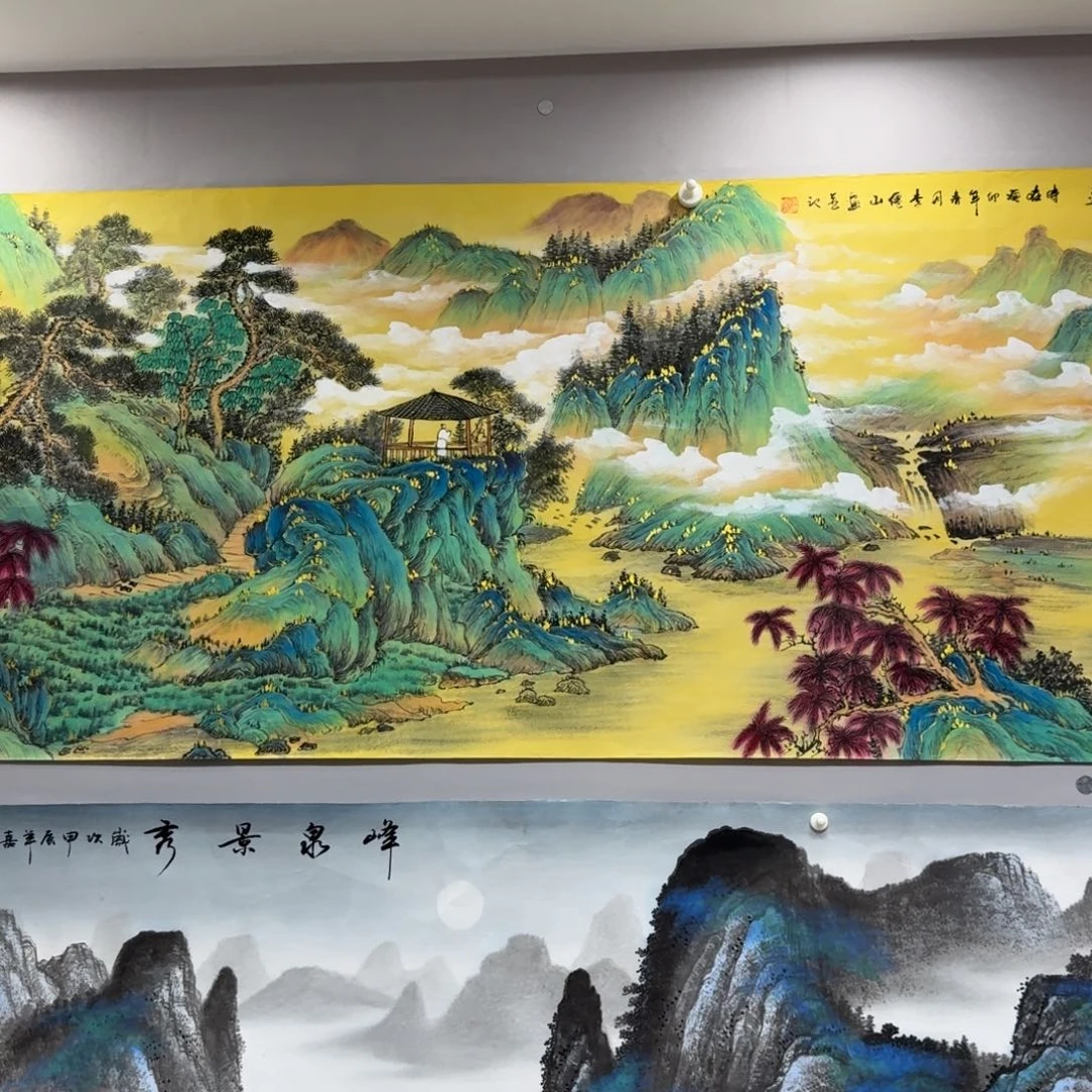 玥****国画尺寸70X180纯手绘作品