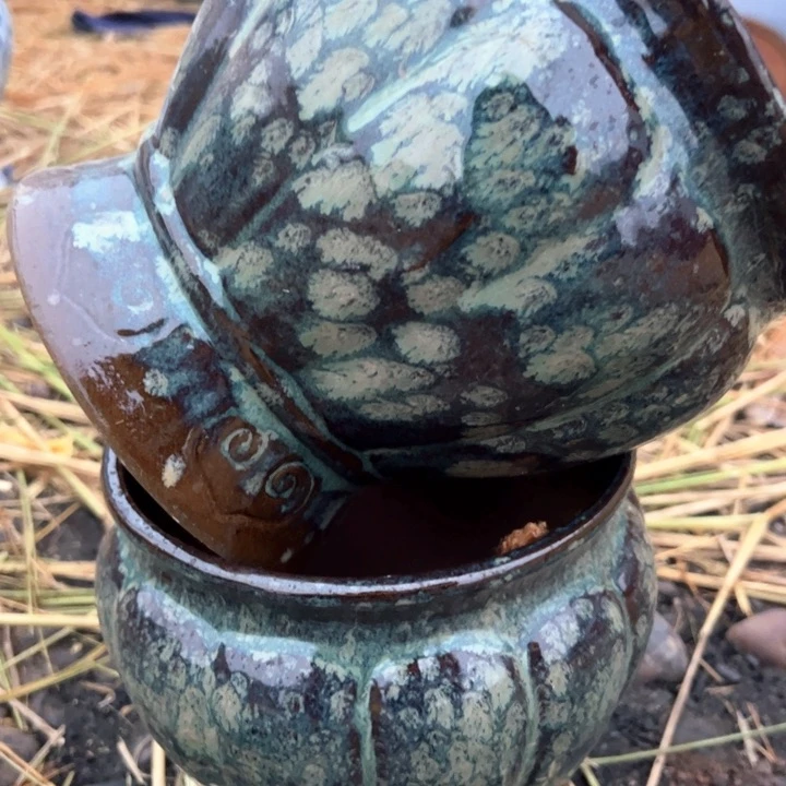 红陶紫砂兰花盆微瑕