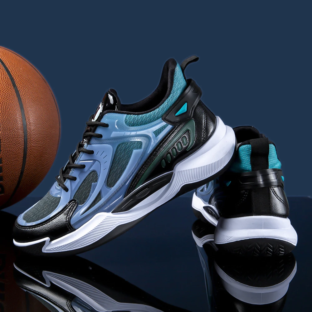 春季跑步鞋轻便男运动鞋透气网面软底休闲男士系带防滑耐磨篮球鞋