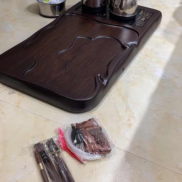 非洲进口黑檀木茶盘85～45