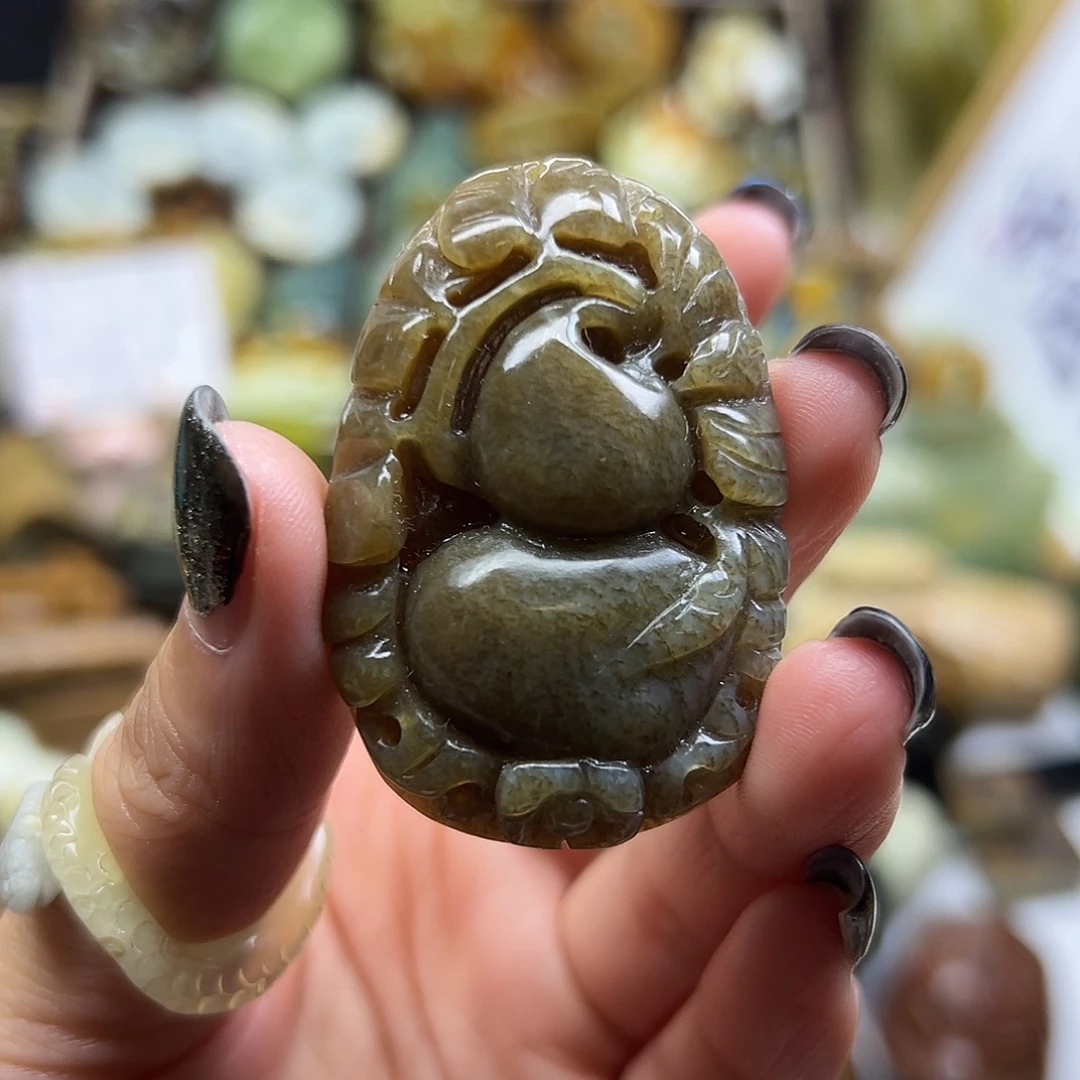 岫岩老玉（透闪石质玉）未镶嵌颈饰老玉糖葫芦