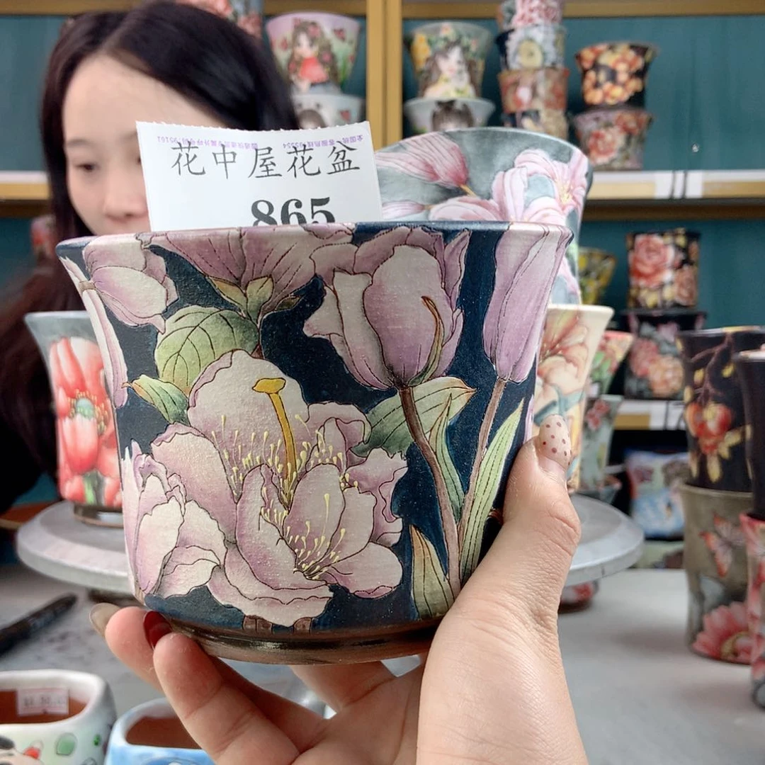 罐蓝***鱼景德镇手工瑕疵865