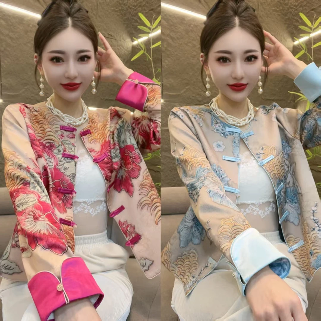 新  深圳南油乐总一666款一新年款   新中式人中龙凤外套  网红