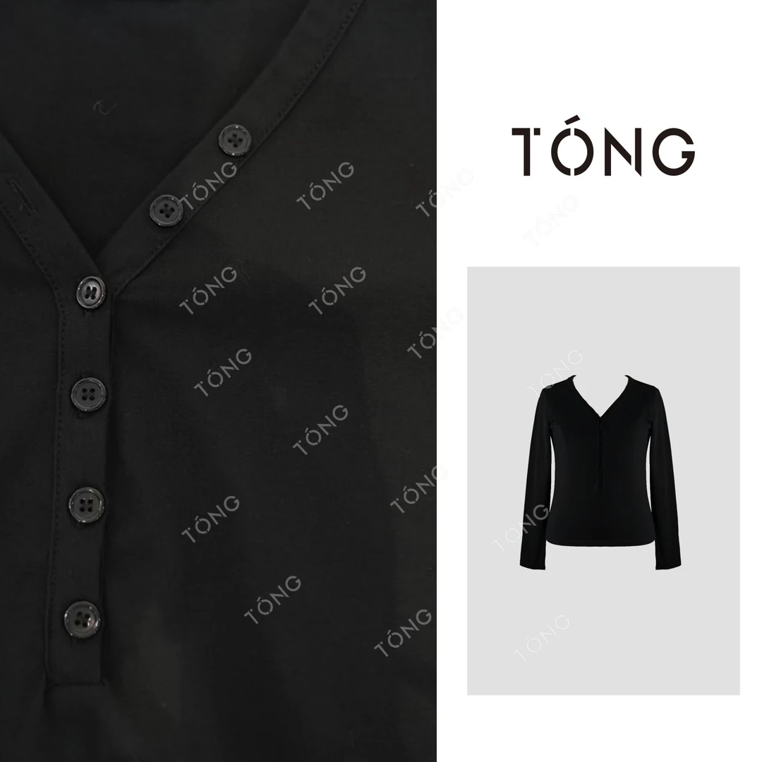 【自由旷野】简约百搭V领女款打底衫 GD011