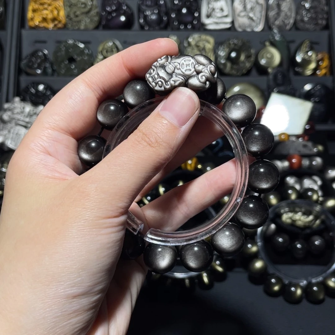 未镶嵌黑曜岩珠宝奇石ঞ****