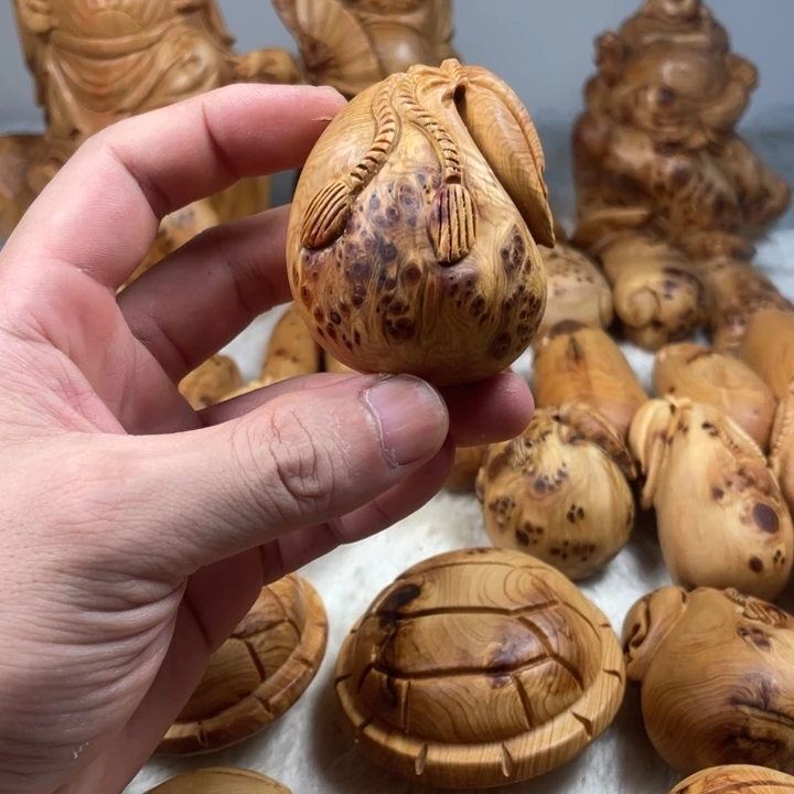 柏木手工钱袋子手把件