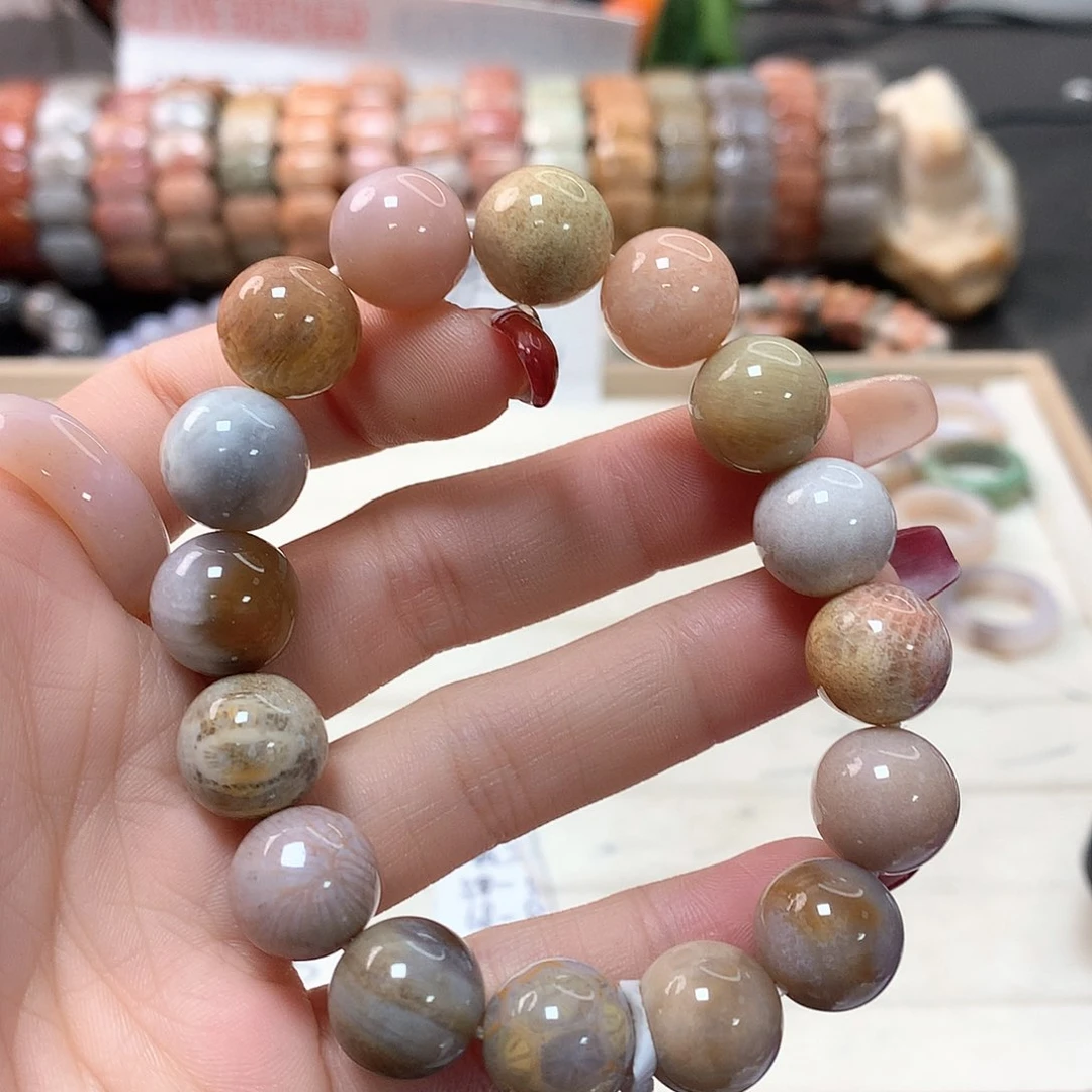 硅化珊瑚（珊瑚玉）手链未镶嵌到****醒335