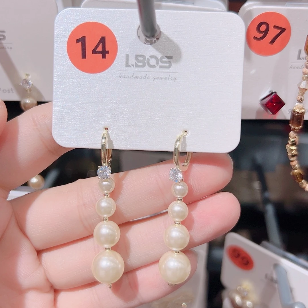 锆石纯铜合金耳环