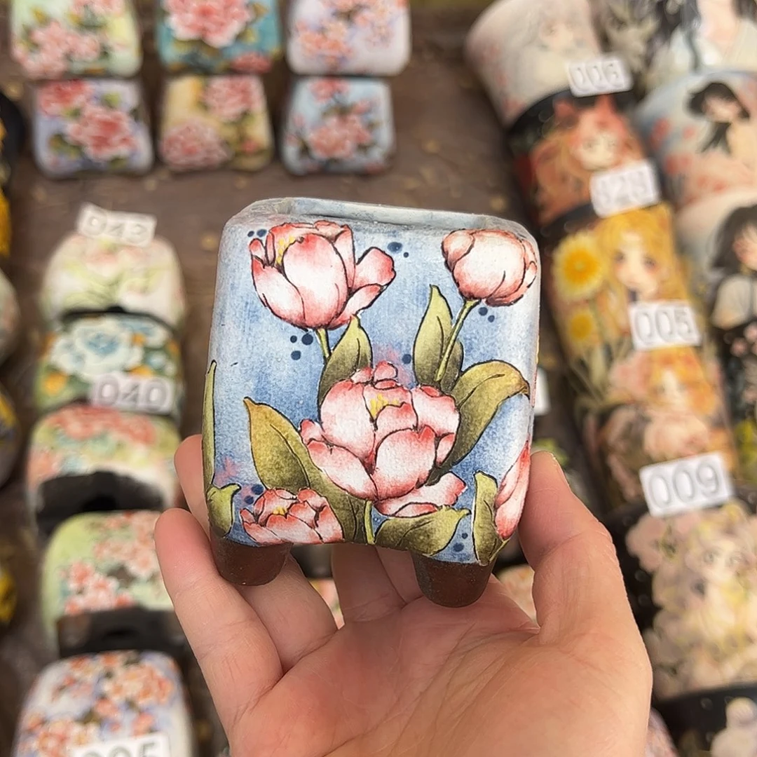 景德镇炫彩手绘口5高8.5