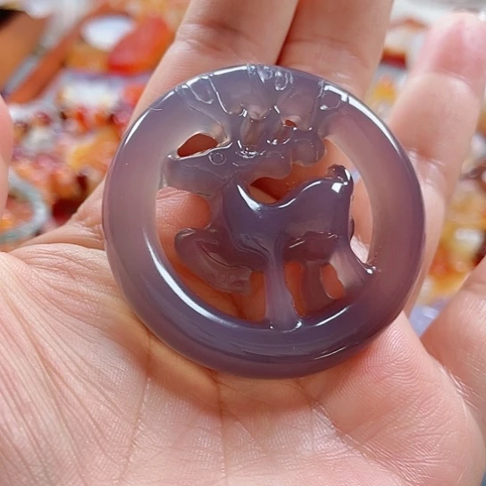 玛瑙/玉髓吊坠(赠链)未镶嵌琪*