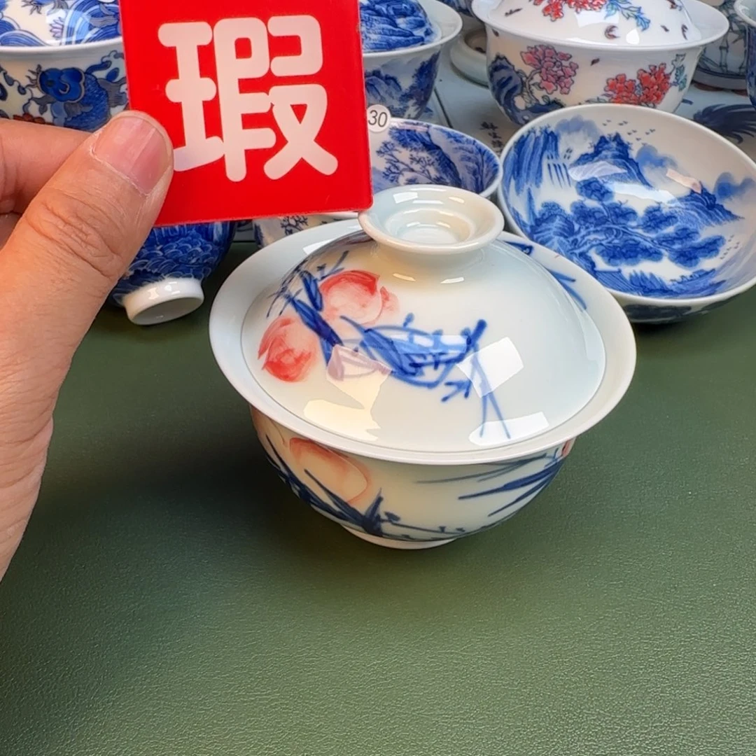 纯手工春手绘茶具70