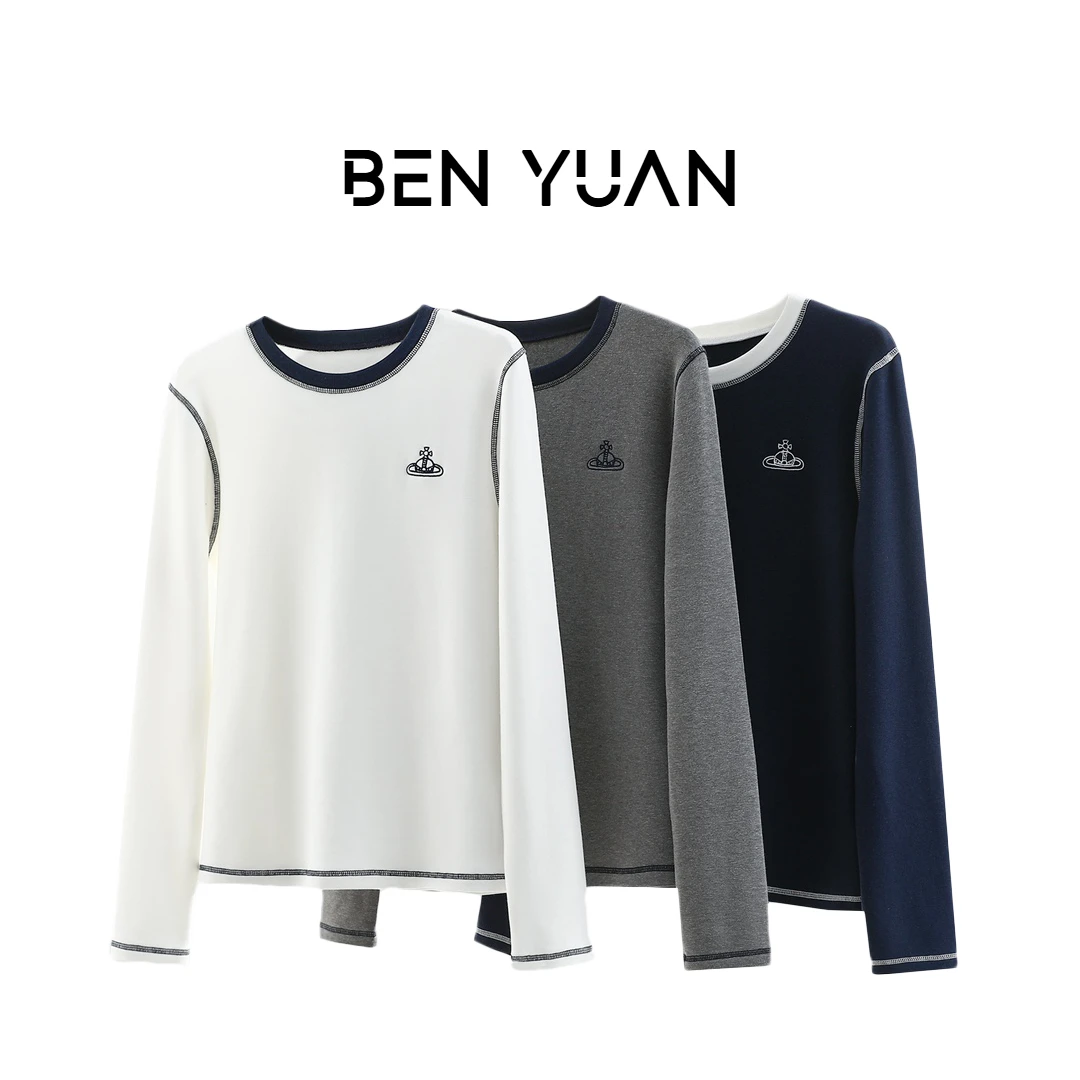 本原&BEN YUAN【星球漫步】新款圆领小飞船打底衫-SK2866