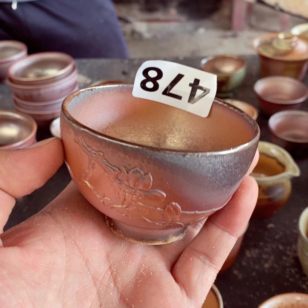 柴烧茶具陶瓷杯子