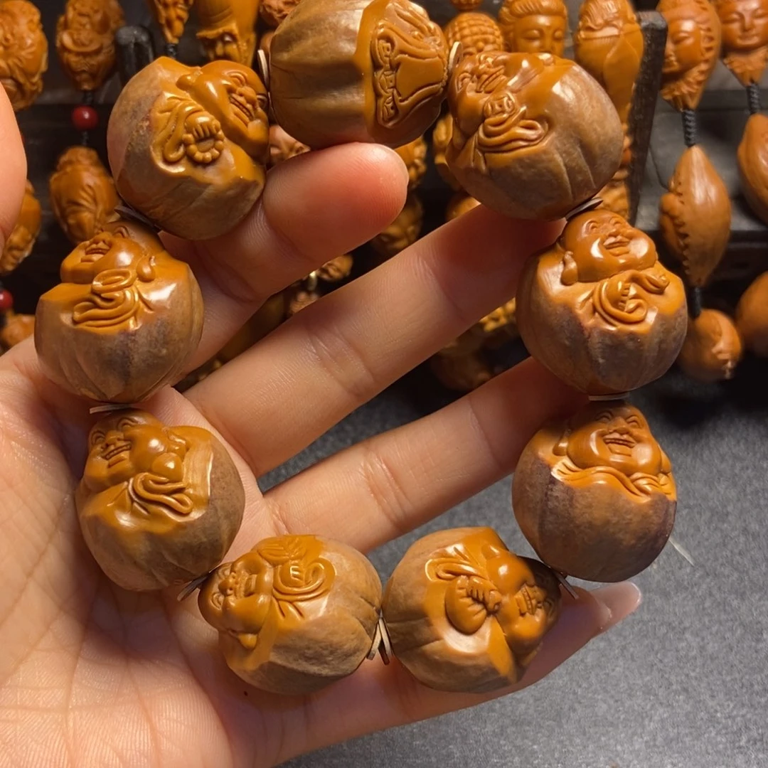【闪购商品】手串/手链橄榄核暖***?包衣弥勒