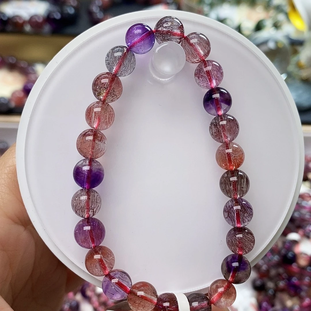 未镶嵌手链水晶8稀有色超七B698