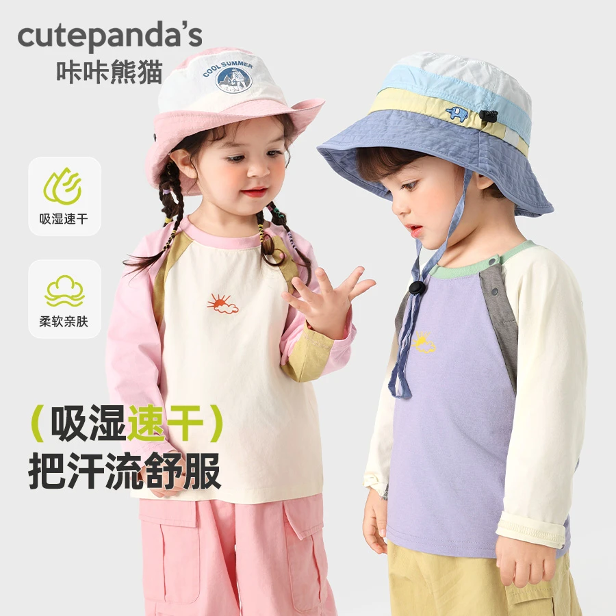 【现货】男女童撞色长袖t恤春秋婴儿童装小童打底衫上衣潮Y9619