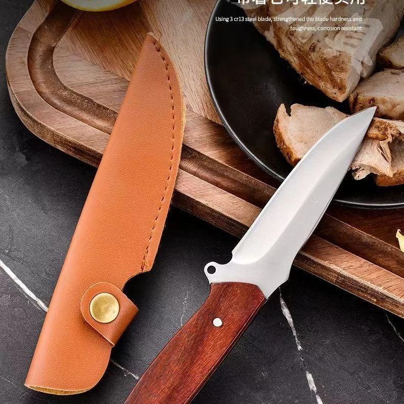 户外小刀熟食手把肉便携刀锋利宿舍小刀高硬度露营野炊厨用瓜果刀