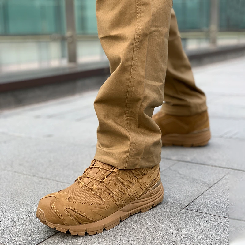 君洛克蜘蛛中帮战术登山鞋透气V底全防水防刺户外徒步鞋通勤靴男