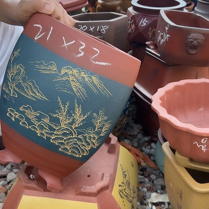 紫砂花盆紫砂花盆盆景盆