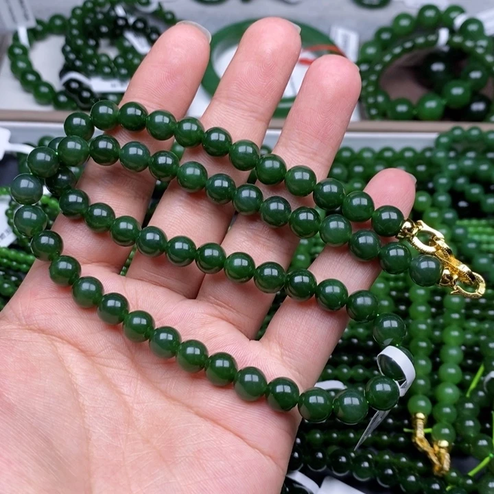 项链未镶嵌和田玉（碧玉）@*松