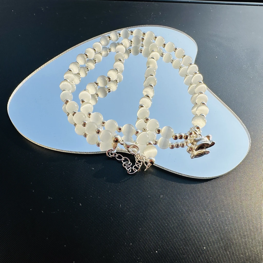 坠链均足银树脂 蒙古银饰原创款羊拐骨百搭女款