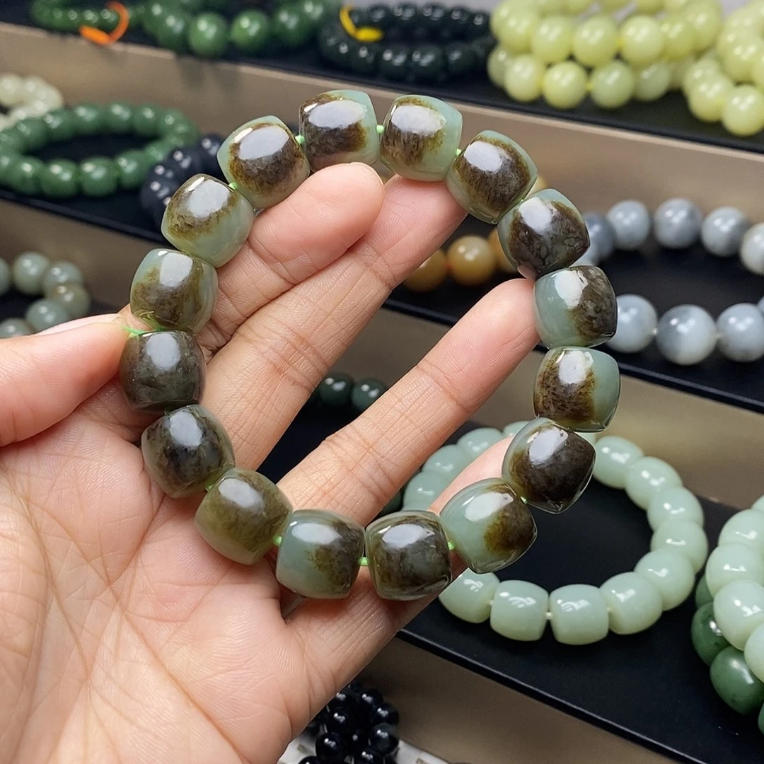 和田玉未镶嵌手链卡14