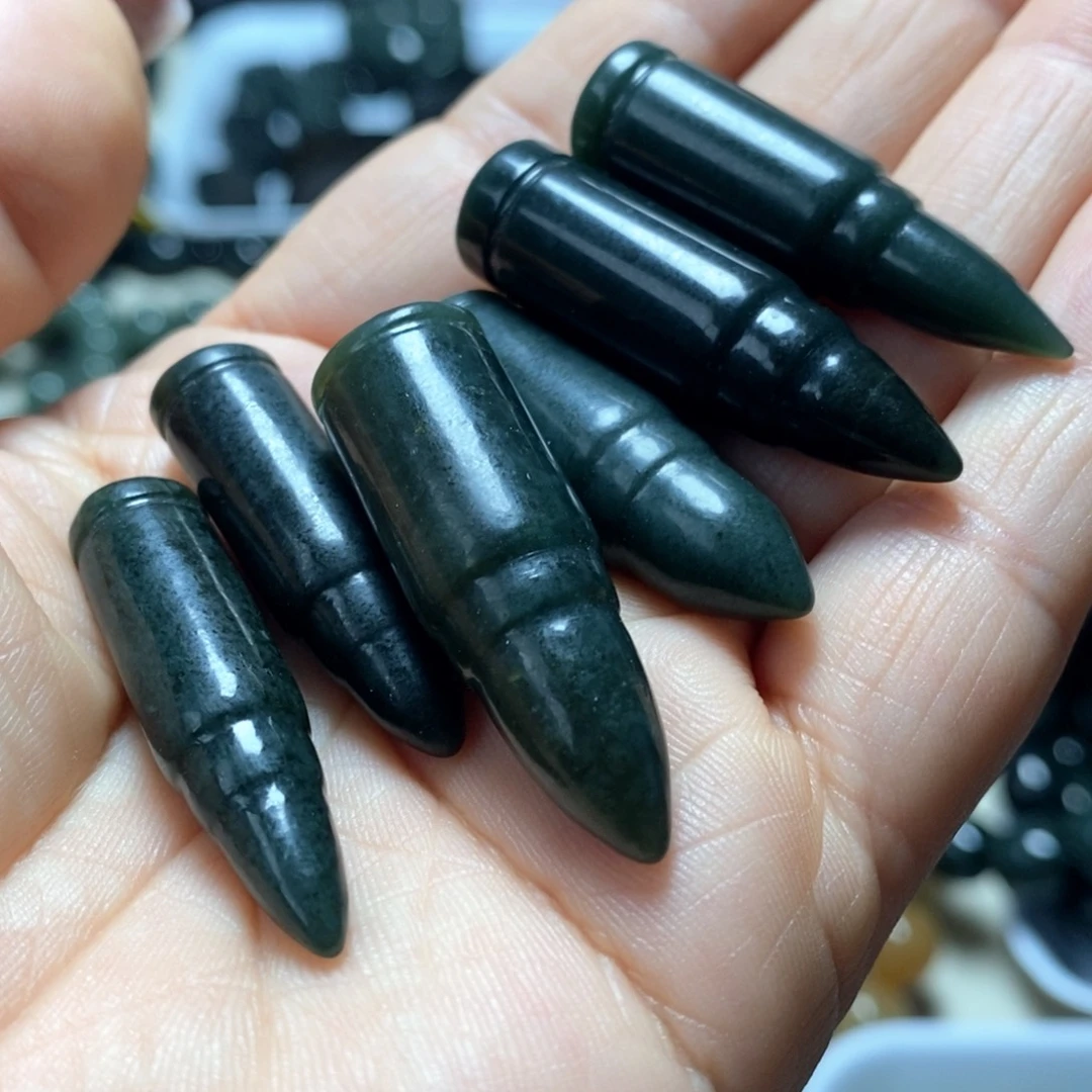 和田玉未镶嵌颈饰和田青玉子弹多样性发货拍1发1