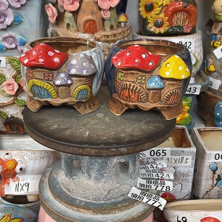粗陶材质多肉花盆