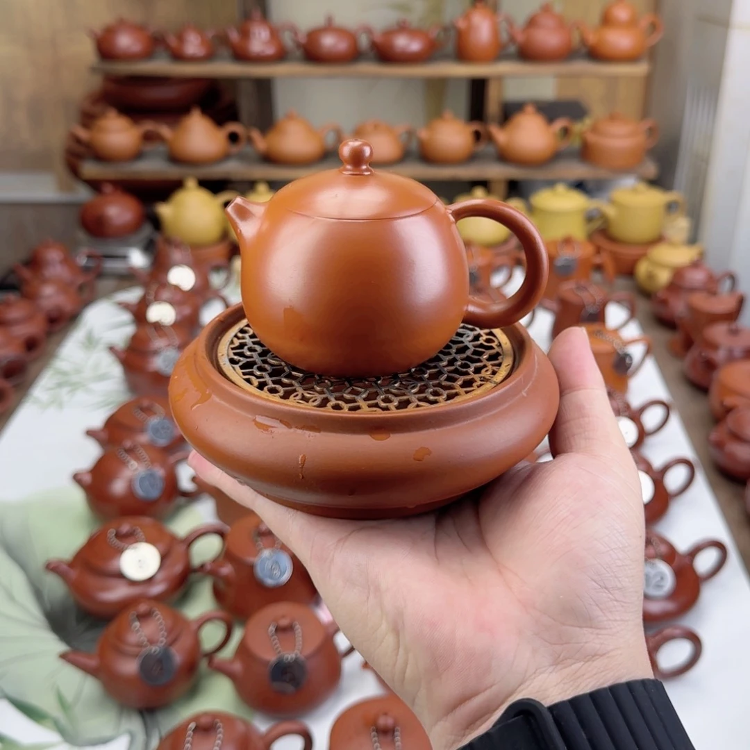 茶壶紫砂孙*少朱泥薄胎水磨西施壶