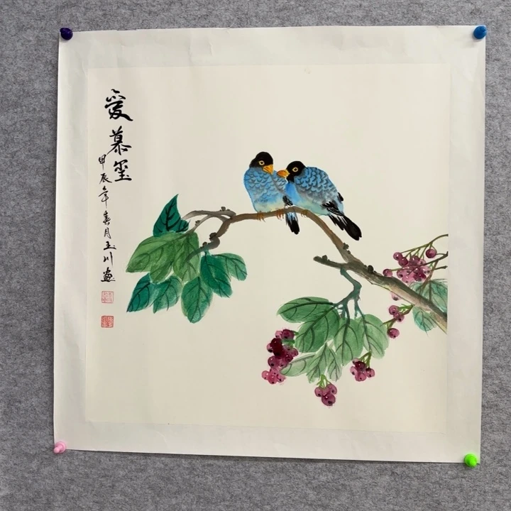 国画花鸟等多种鸟类和