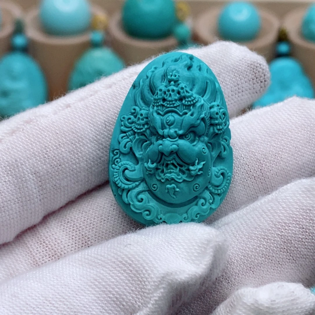 绿松石18K金镶嵌珠宝奇石