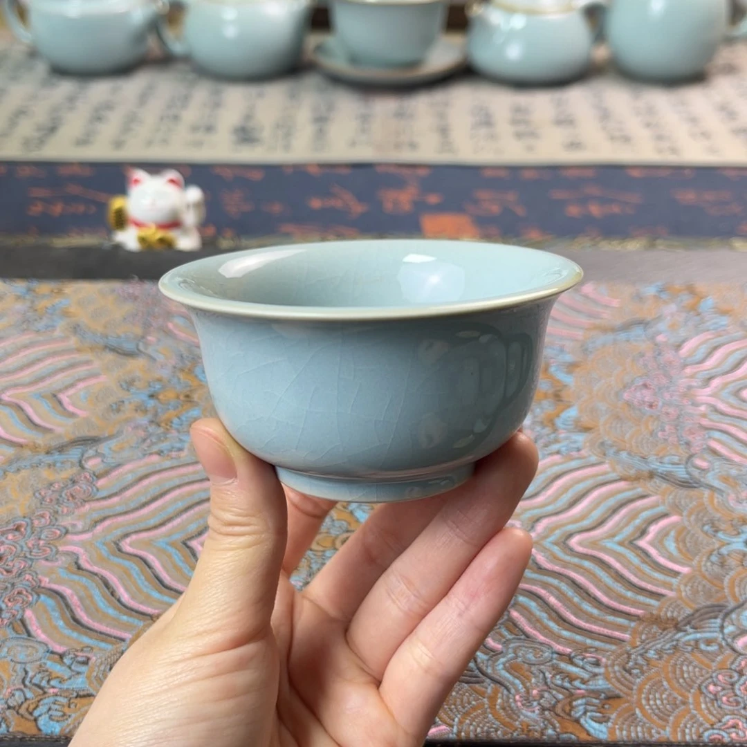 支钉微瑕天青釉全手工90cc