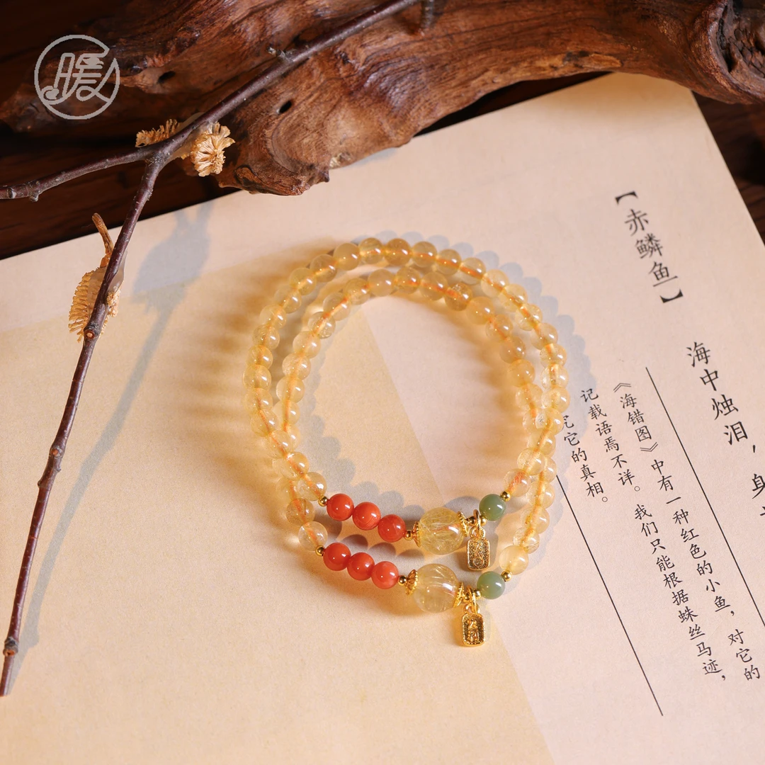 单圈发晶水晶手串5mm搭配路路通牌子吊坠手链E6336多样性发一