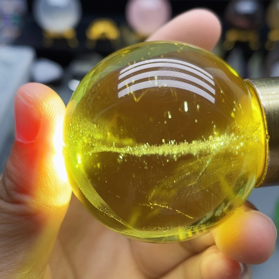 未镶嵌珠宝半成品水晶天然黄水晶46.8mm