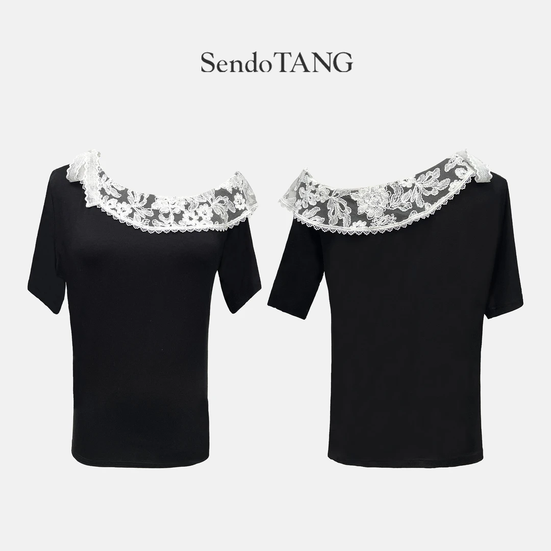 蕾丝花边【醉梦】胖多女装春夏新款休闲时尚气质高级感宽松百搭上衣