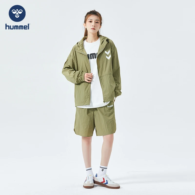 HUMMEL户外防晒衣轻薄宽松透气外套情侣夏季风感波粒运动休闲套装