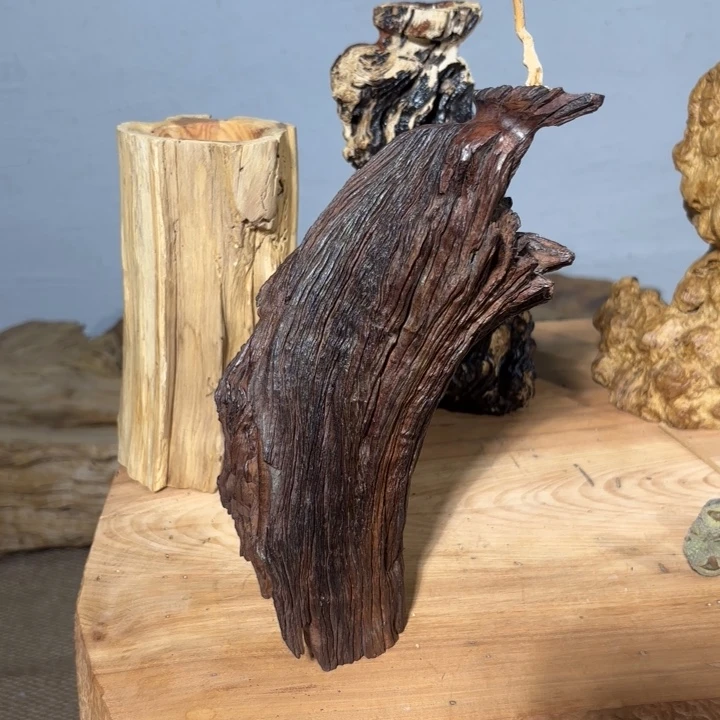 新***饰斑纹漆（虎斑木）随行花插瓶