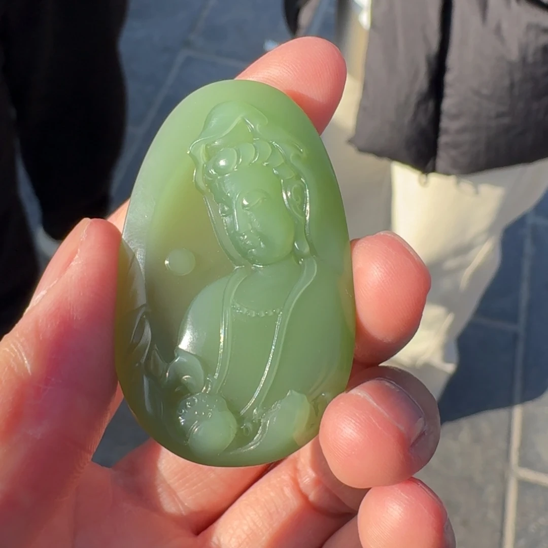 和田玉未镶嵌颈饰1126虎哥