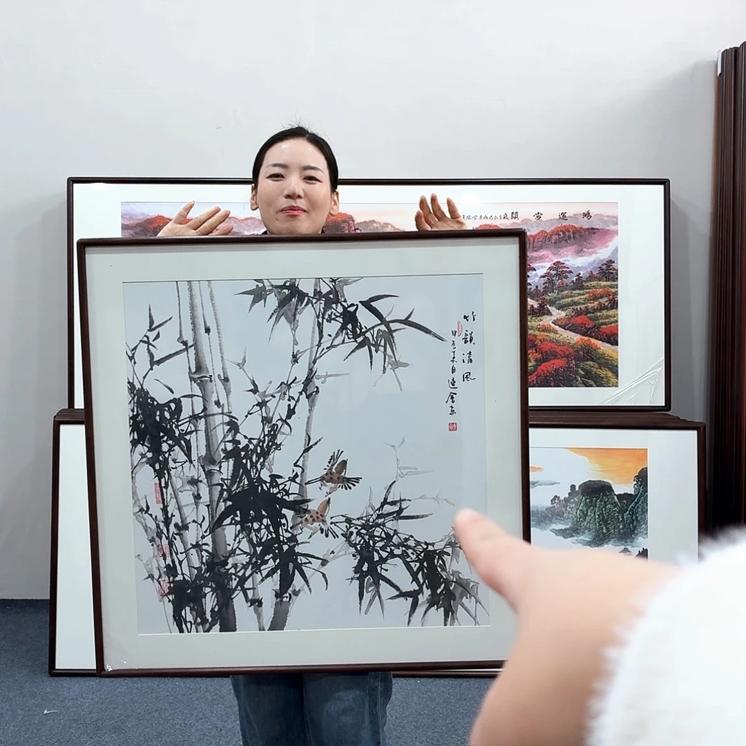 国画手绘作品80-80尺寸