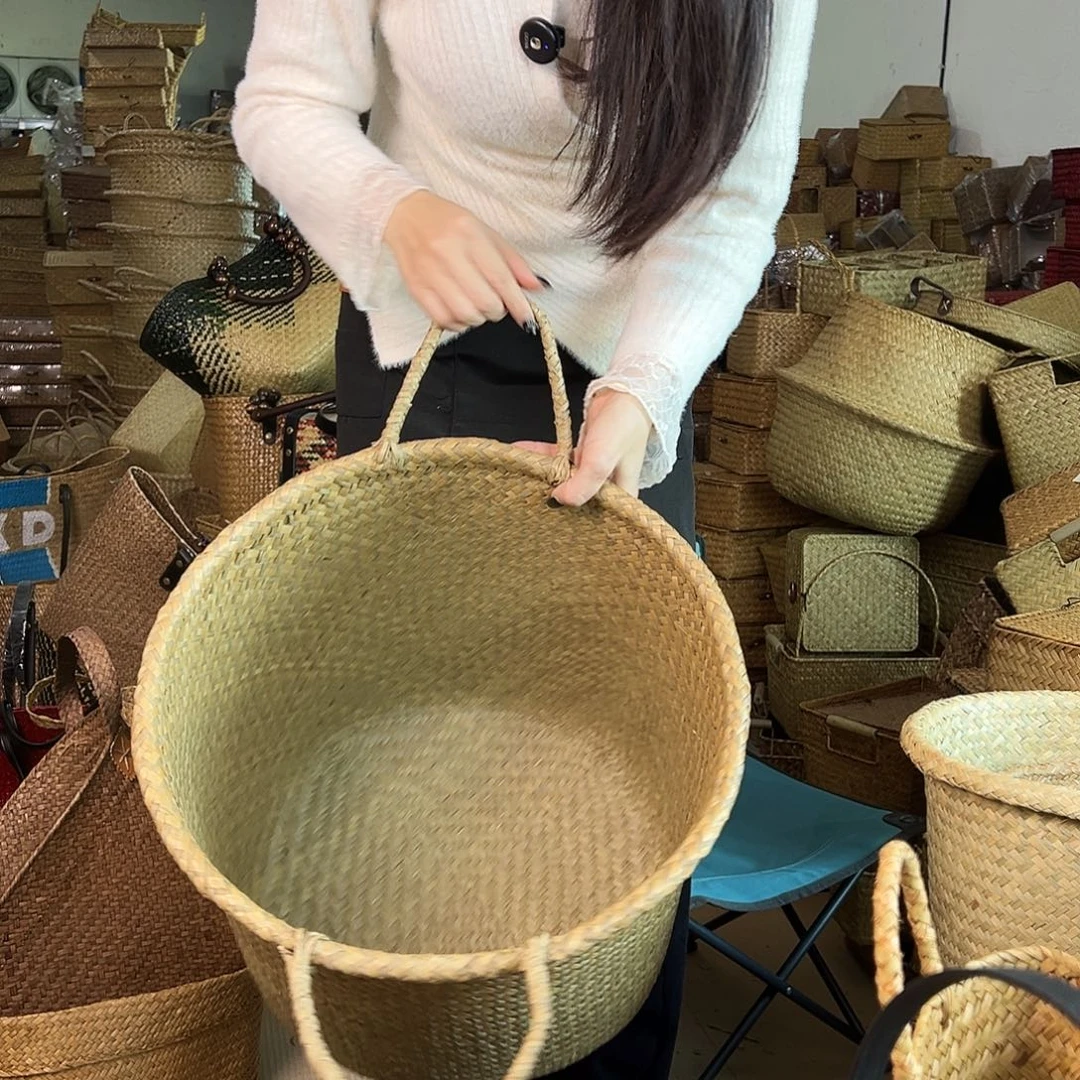 草编草编包/草编收纳盒带瑕疵