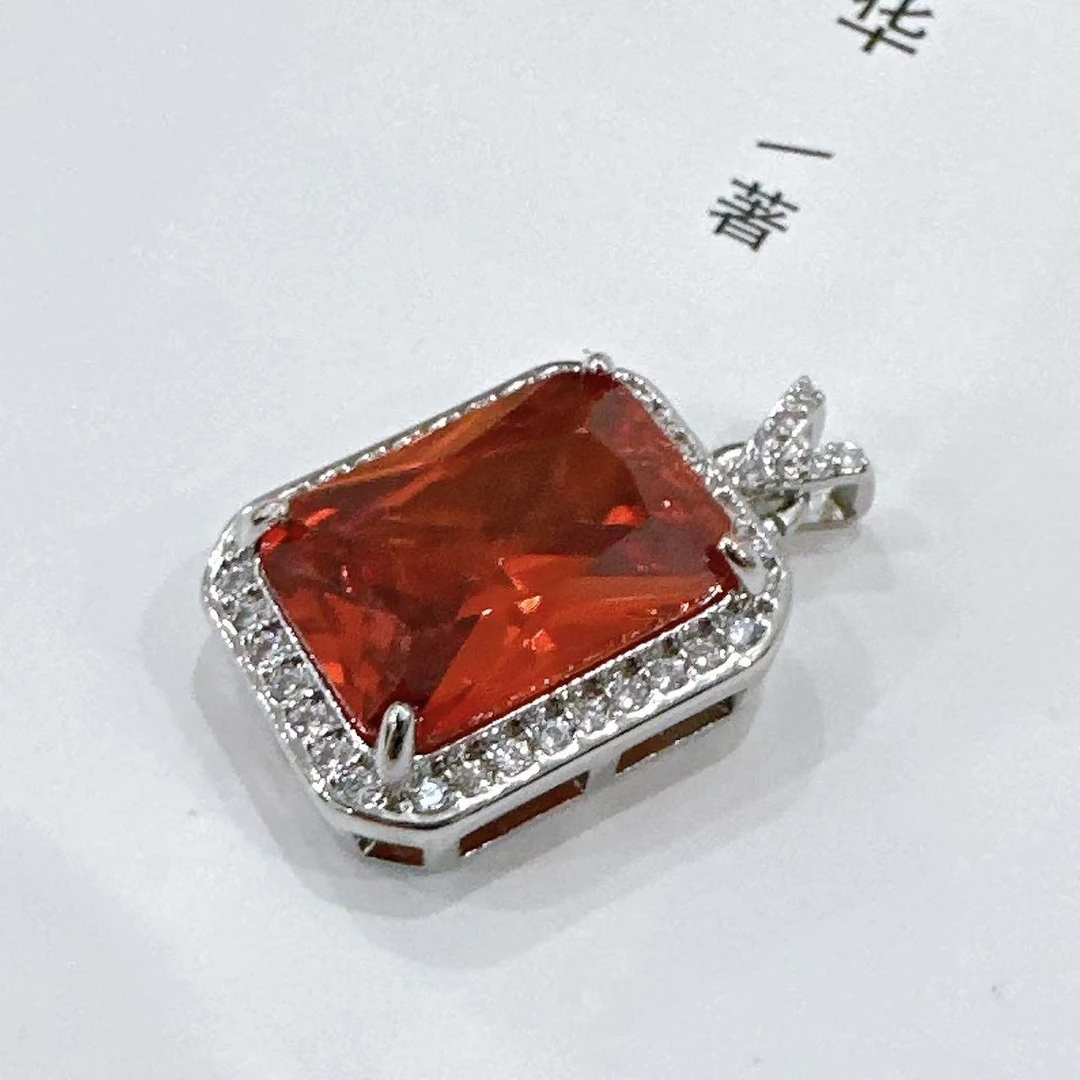 【清梧云初】 经典百搭橙色吊坠834