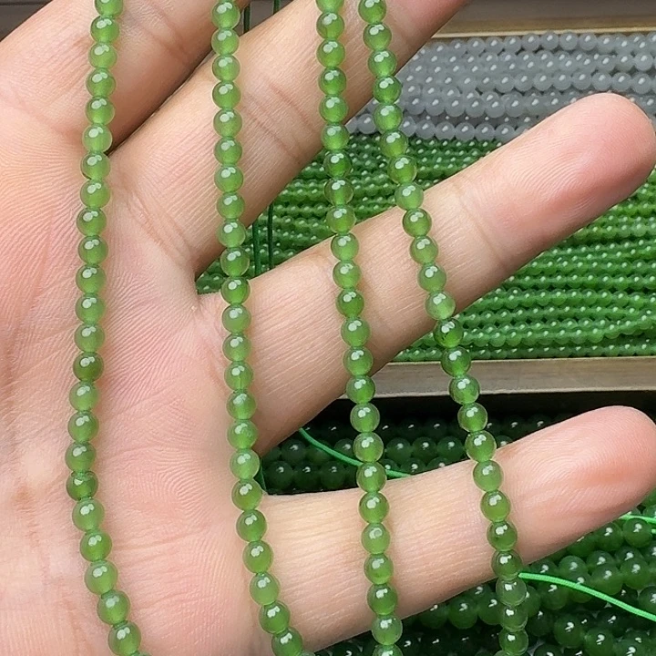 和田玉未镶嵌颈饰碧玉冰阳绿卡4