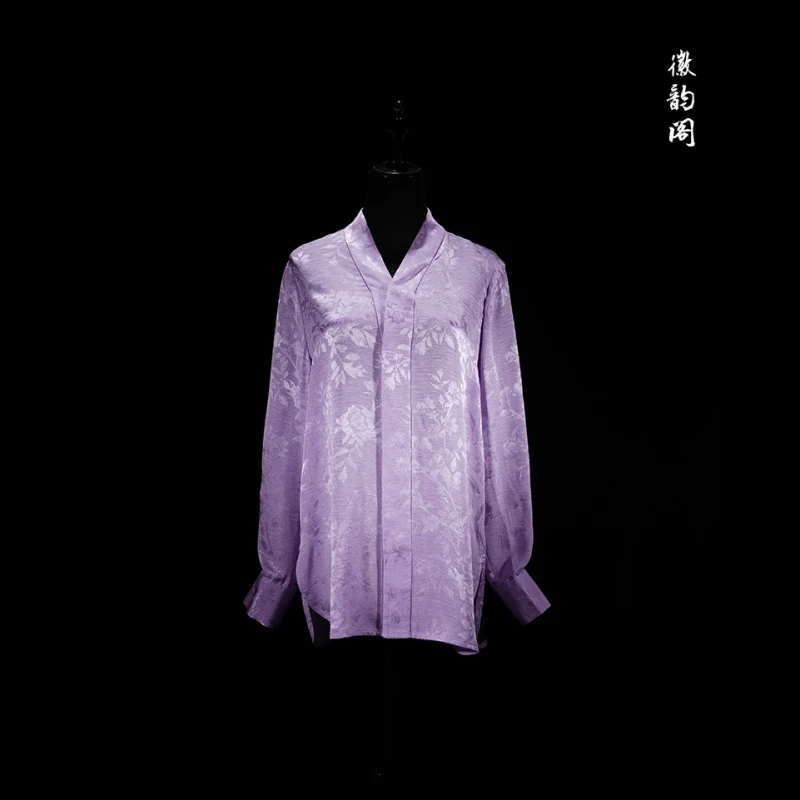 碧螺春 | 徽韵阁桑蚕丝提花中式款衬衫