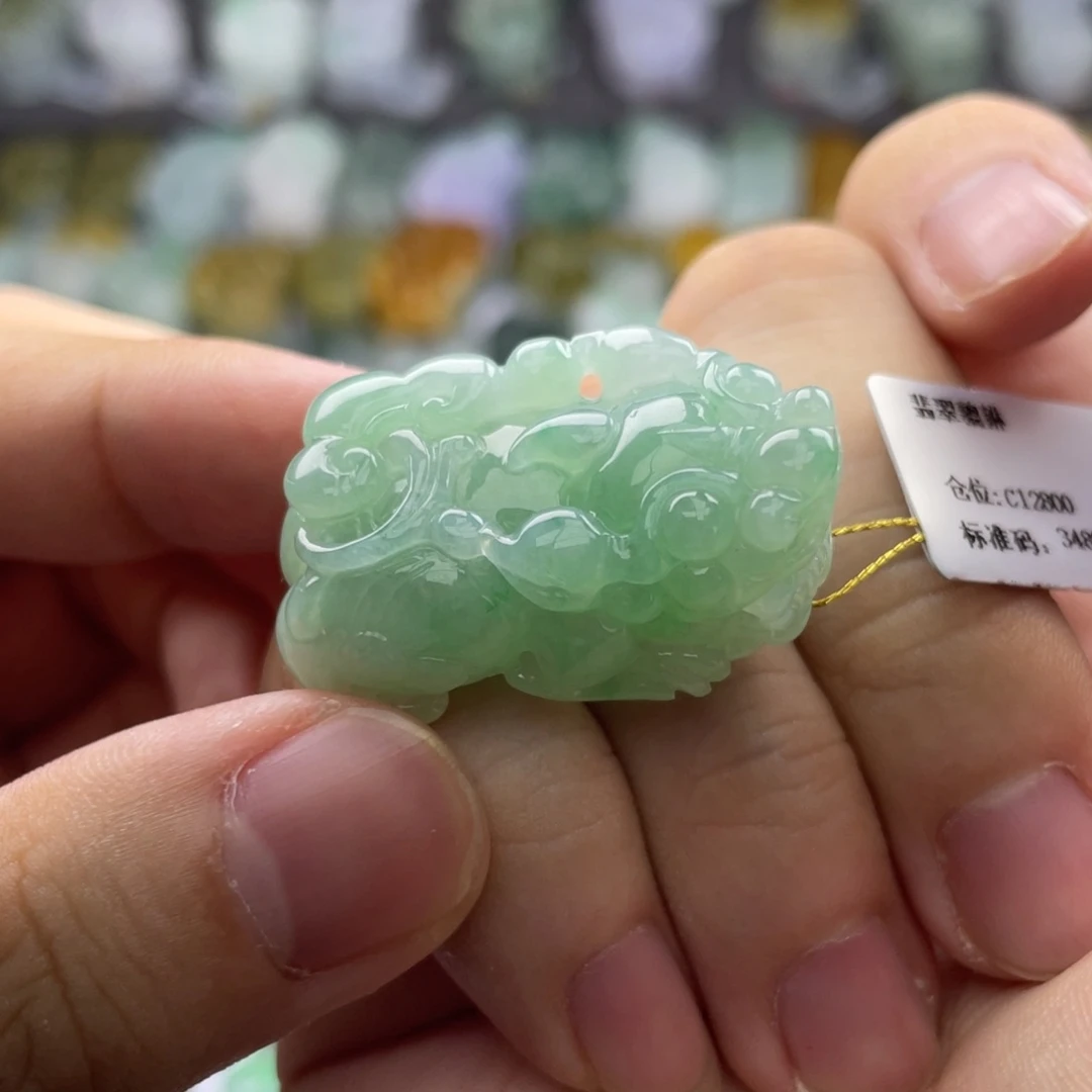 翡翠未镶嵌颈饰貔貅9